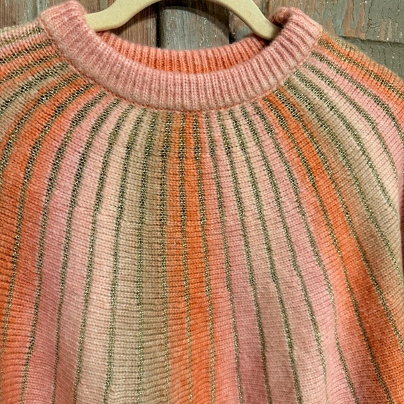 Molly Bracken Pink and Orange Crew Neck Sweater - Picture 5 of 5